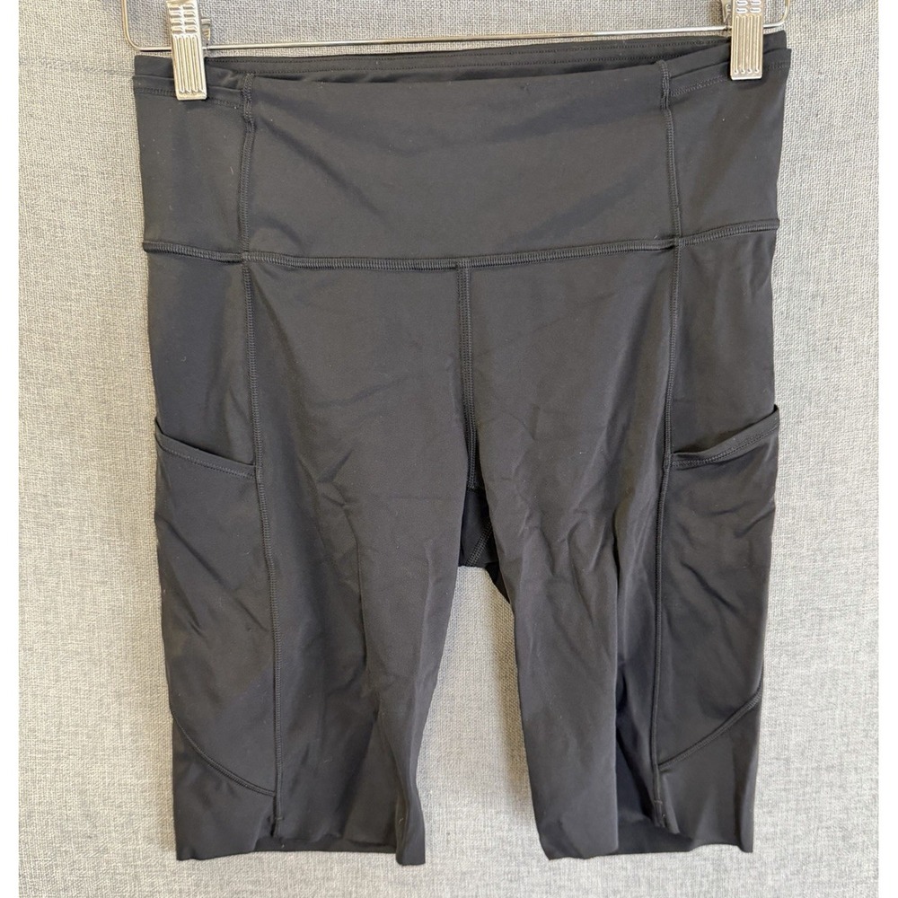 Lululemon Womens 8 Fast Free Bike Shorts 10" Inseam Non-Reflective Black Run Gym